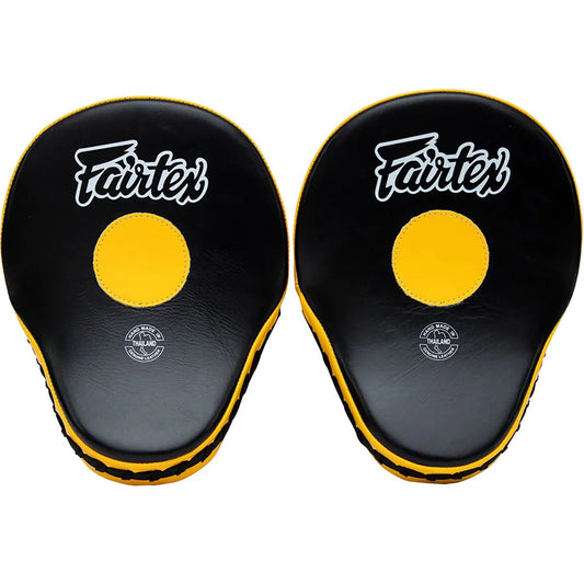 Fairtex "Ultimate Contour" FOCUS MITTS (Black / Yellow) - FMV9