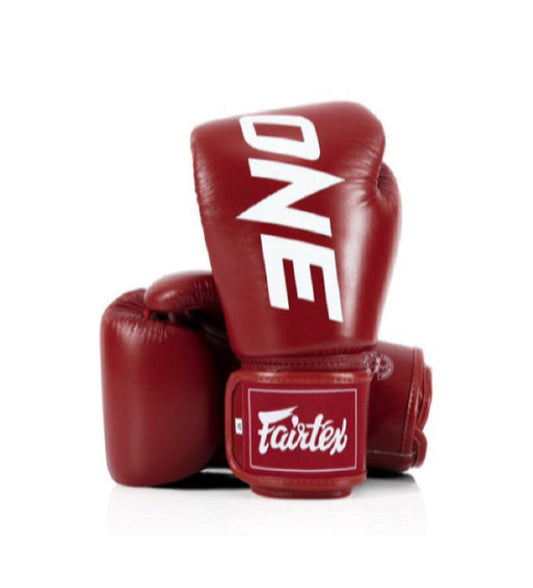 Fairtex BGV1 ONE-MUAY THAI / BOXING GLOVES X ONE (Red)