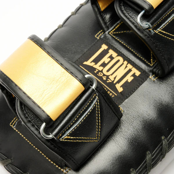 LEONE CURVED KICK PADS "Power Line" LEATHER - GM420