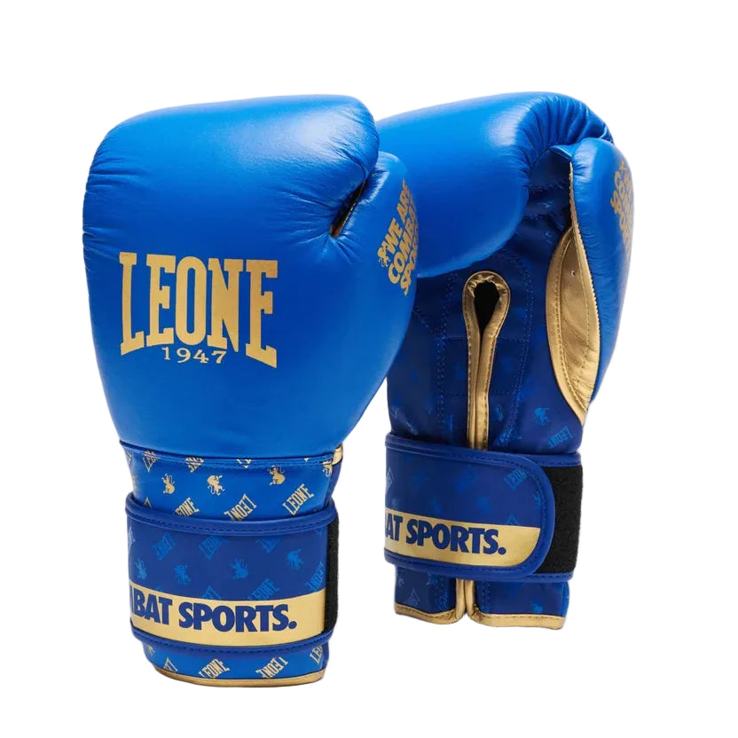 LEONE Gloves - Boxing Gloves "DNA" (Blue-Gold) - GN220