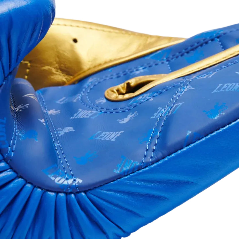 LEONE Gloves - Boxing Gloves "DNA" (Blue-Gold) - GN220