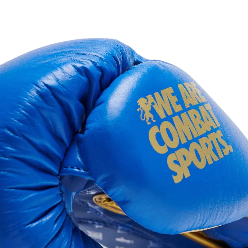 LEONE Gloves - Boxing Gloves "DNA" (Blue-Gold) - GN220