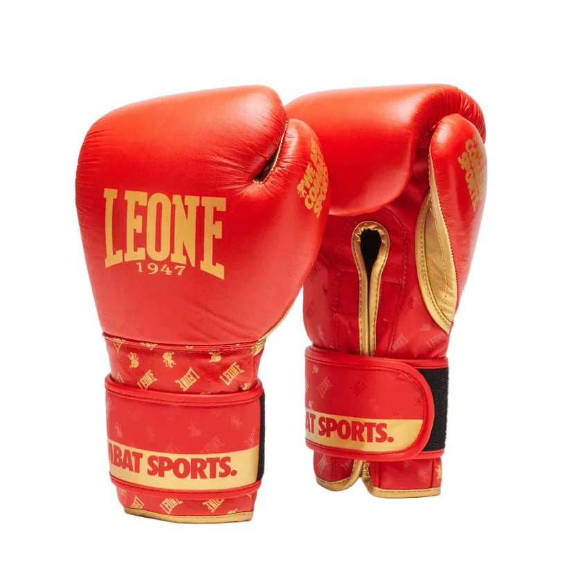 LEONE Gloves - Boxing Gloves "DNA" (Red-Gold) - GN220