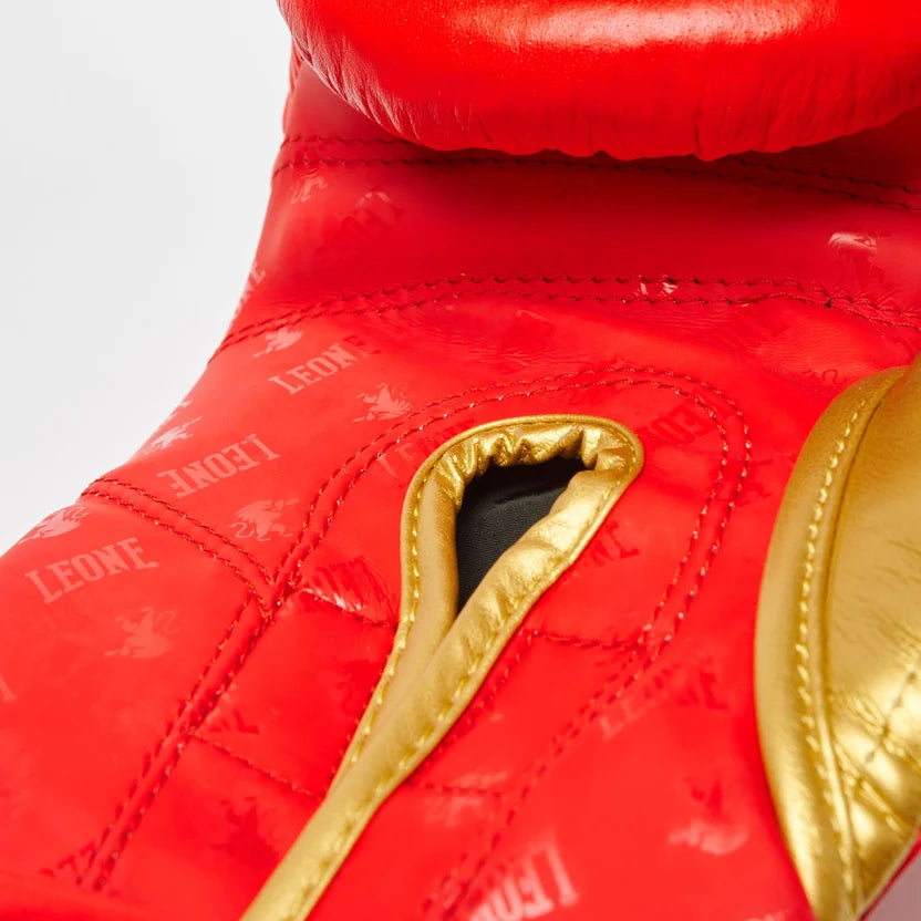 LEONE Gloves - Boxing Gloves "DNA" (Red-Gold) - GN220