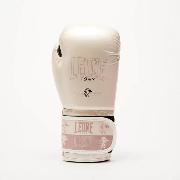 LEONE Gloves - BUFALO LEATHER Muay Thai / Kick Boxing Gloves "ICONIC" (Beige - Pink) - GN312 (Copy)