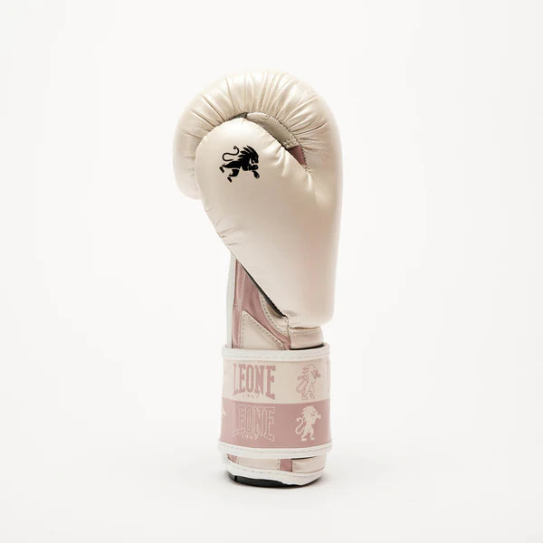 LEONE Gloves - BUFALO LEATHER Muay Thai / Kick Boxing Gloves "ICONIC" (Beige - Pink) - GN312 (Copy)