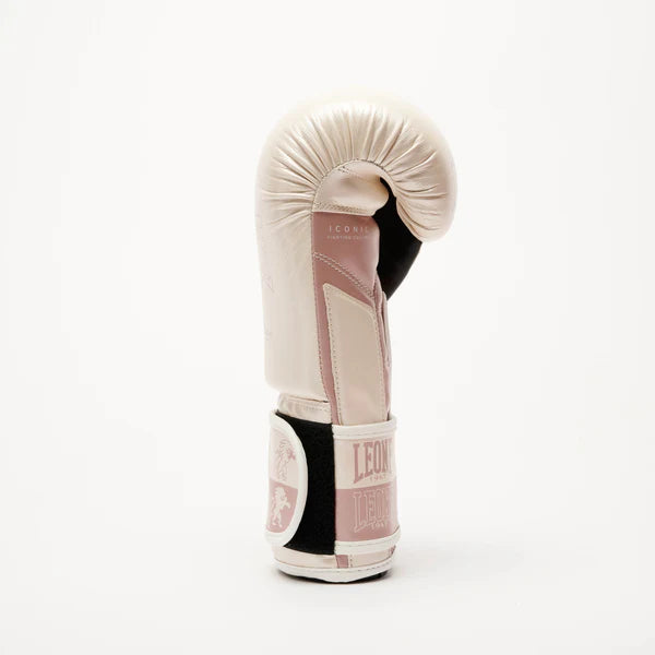 LEONE Gloves - BUFALO LEATHER Muay Thai / Kick Boxing Gloves "ICONIC" (Beige - Pink) - GN312 (Copy)