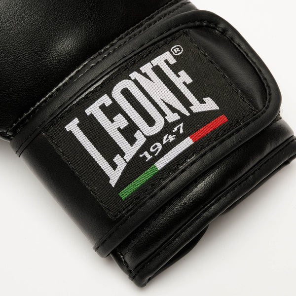 LEONE Gloves - JUNIOR Muay Thai / Boxing Gloves "Thunder" (Black) - GN383J