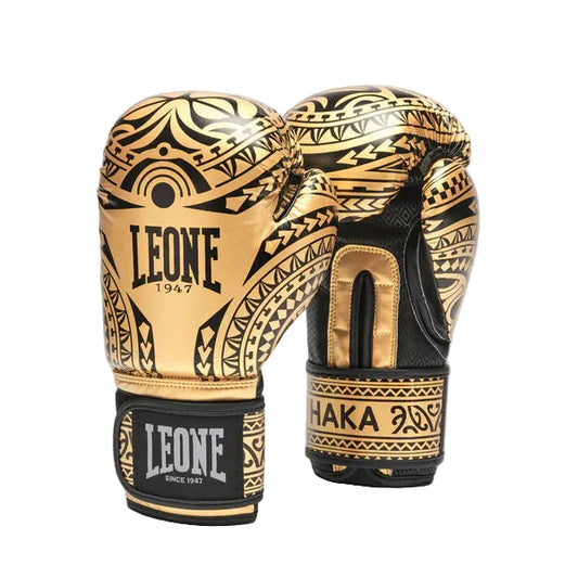 LEONE Gloves - Boxing Gloves "HAKA" (Gold) - GN329