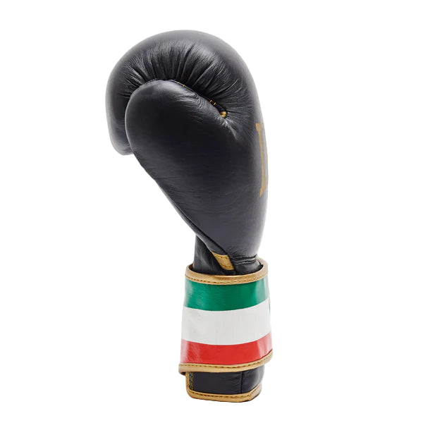 LEONE Gloves - GENUINE LEATHER Muay Thai / Boxing Gloves "ITALY '47" (Black-Gold) - GN039