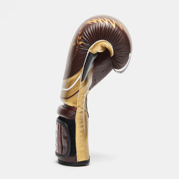 LEONE Gloves - BUFALO LEATHER Muay Thai / Boxing Gloves "LEGIONARIVS" (Brown-Gold) - GN202