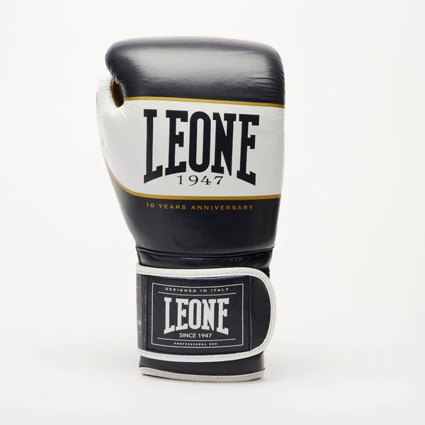 LEONE Gloves - LEATHER Muay Thai / Boxing Gloves "SHOCK X - Blue" - GN047X
