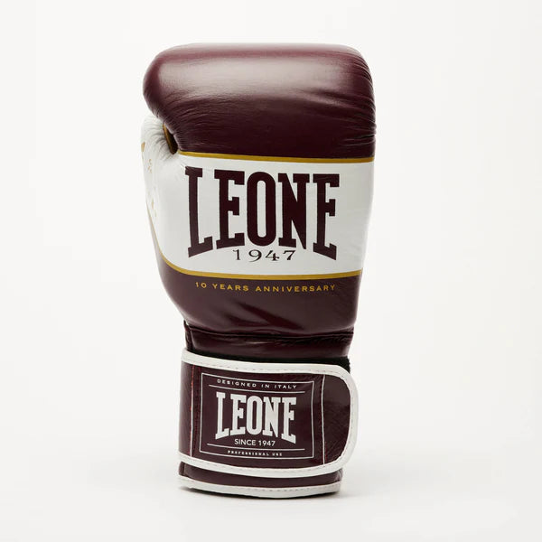 LEONE Gloves - LEATHER Muay Thai / Boxing Gloves "SHOCK X - Bordeaux" - GN047X