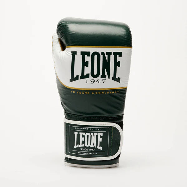 LEONE Gloves - LEATHER Muay Thai / Boxing Gloves "SHOCK X - Green" - GN047X