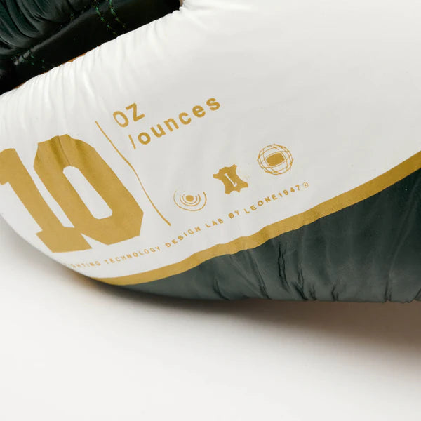 LEONE Gloves - LEATHER Muay Thai / Boxing Gloves "SHOCK X - Green" - GN047X