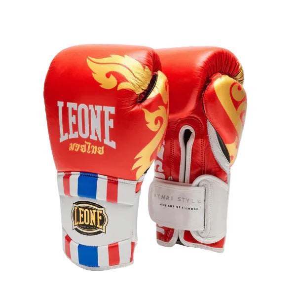 Γάντια LEONE - GUANTI BOXE THAI STYLE (Κόκκινο) GN114
