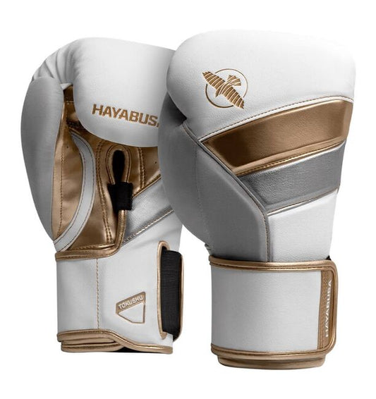 HAYABUSA Gloves - T3 Boxing Gloves - White/Gold