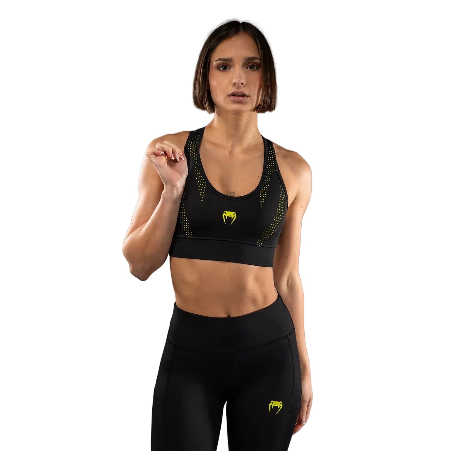 VENUM - Lazer Women's Sport Bra - (Black/Yellow)