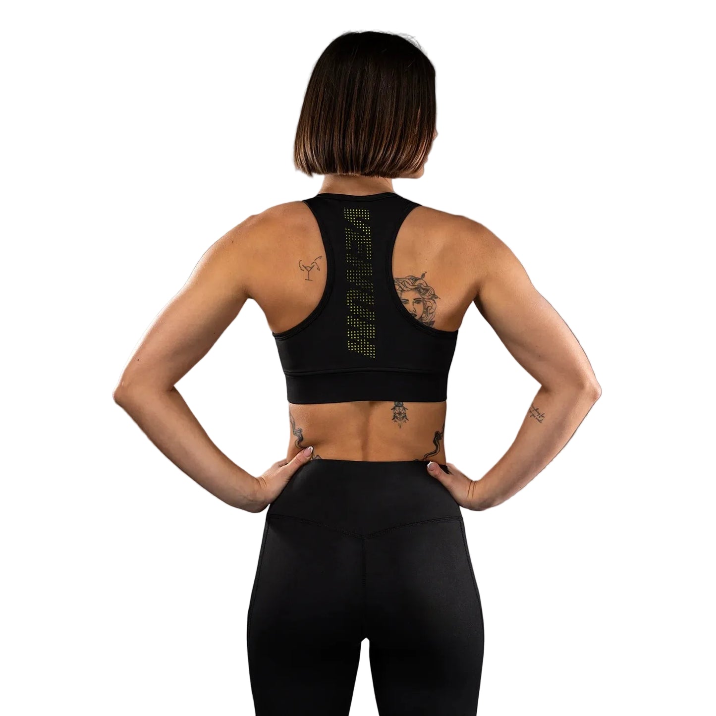 VENUM - Lazer Women's Sport Bra - (Black/Yellow)