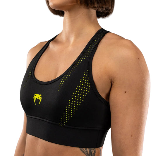VENUM - Lazer Women's Sport Bra - (Black/Yellow)