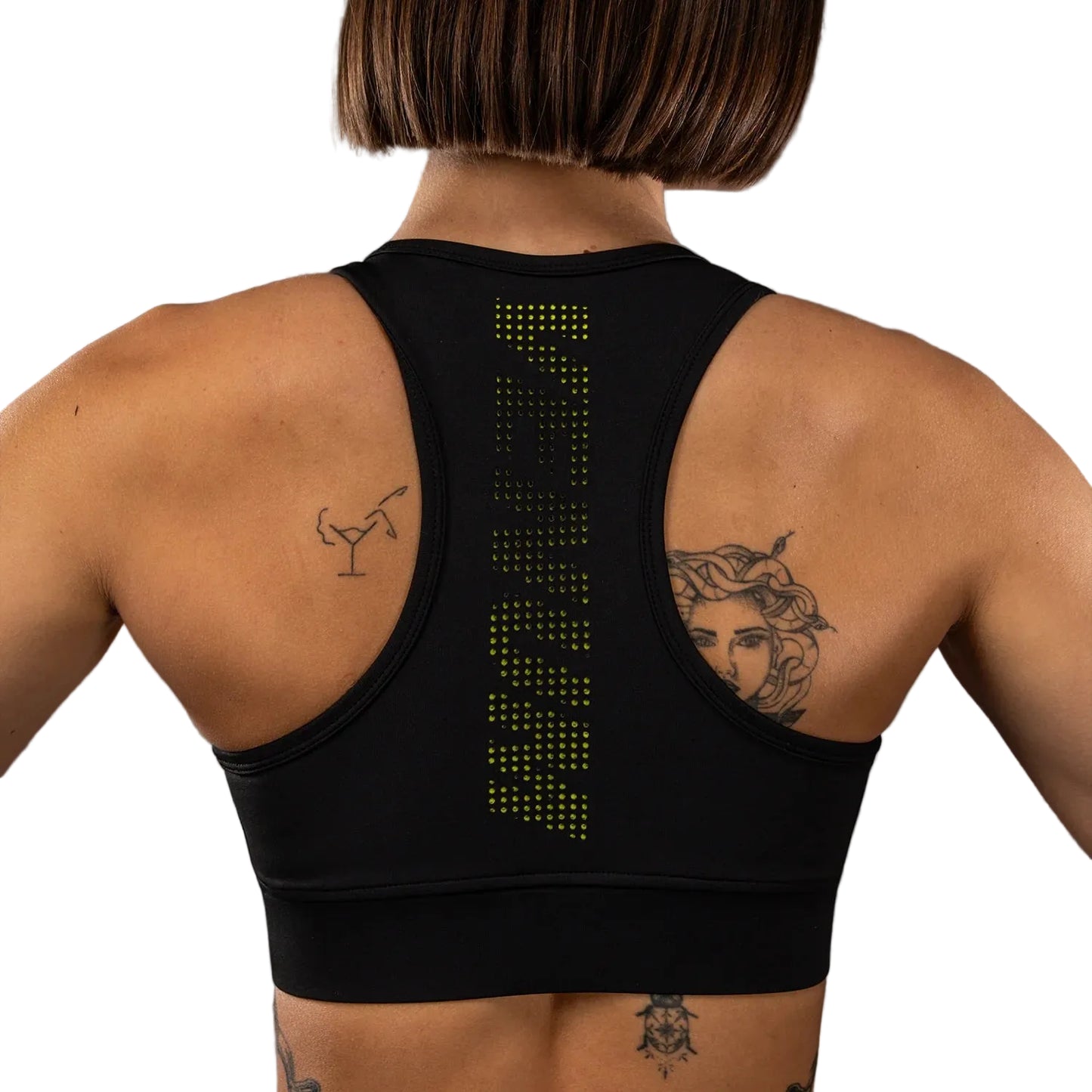 VENUM - Lazer Women's Sport Bra - (Black/Yellow)