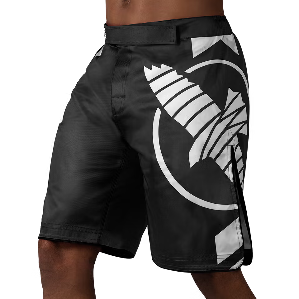 HAYABUSA - Icon MMA Shorts - (Black/White)