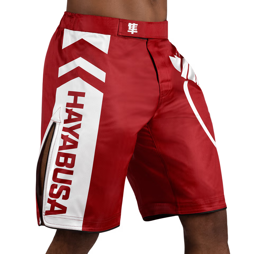 HAYABUSA - Icon MMA Shorts - (Red/White)