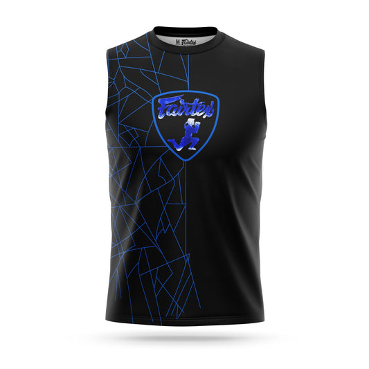 Fairtex SHIRT SLEEVELESS LAMBORGHINI SPORT (Black/Blue) - MTT31