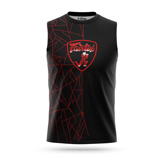 Fairtex SHIRT SLEEVELESS LAMBORGHINI SPORT (Black/Red) - MTT31