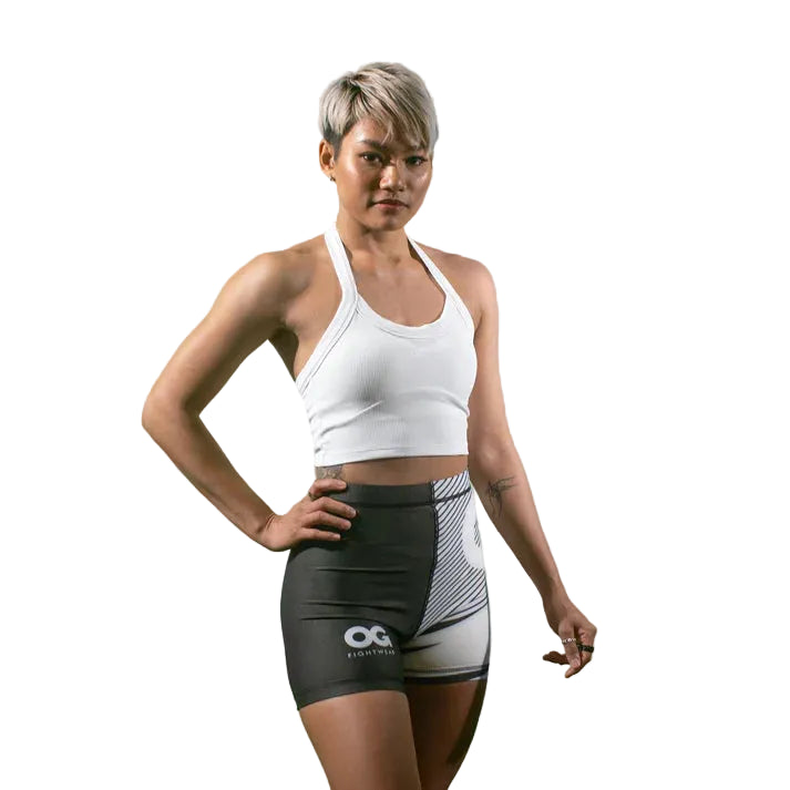 OG - Performance Stretch MMA Short Women - (Black/White)