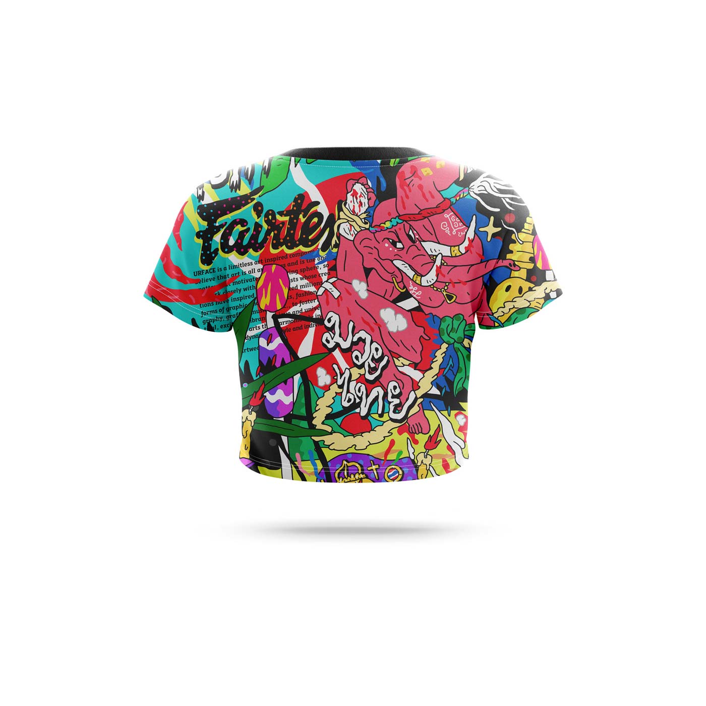 Fairtex CROP-TOP V-NECK URFACE SPORT - PT15