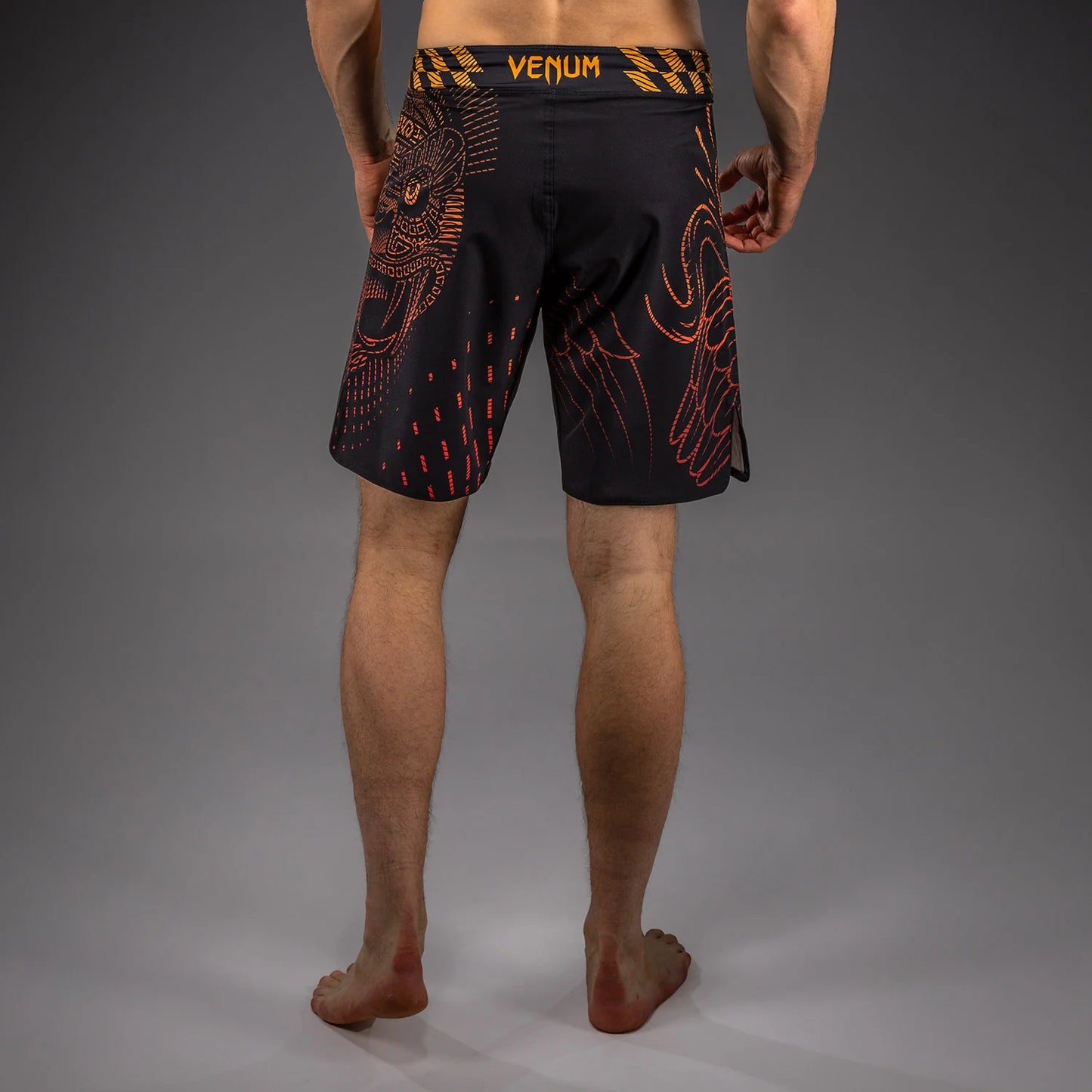 VENUM Quetzal Fury MMA Short (Black/Fury Red/Tangerine)
