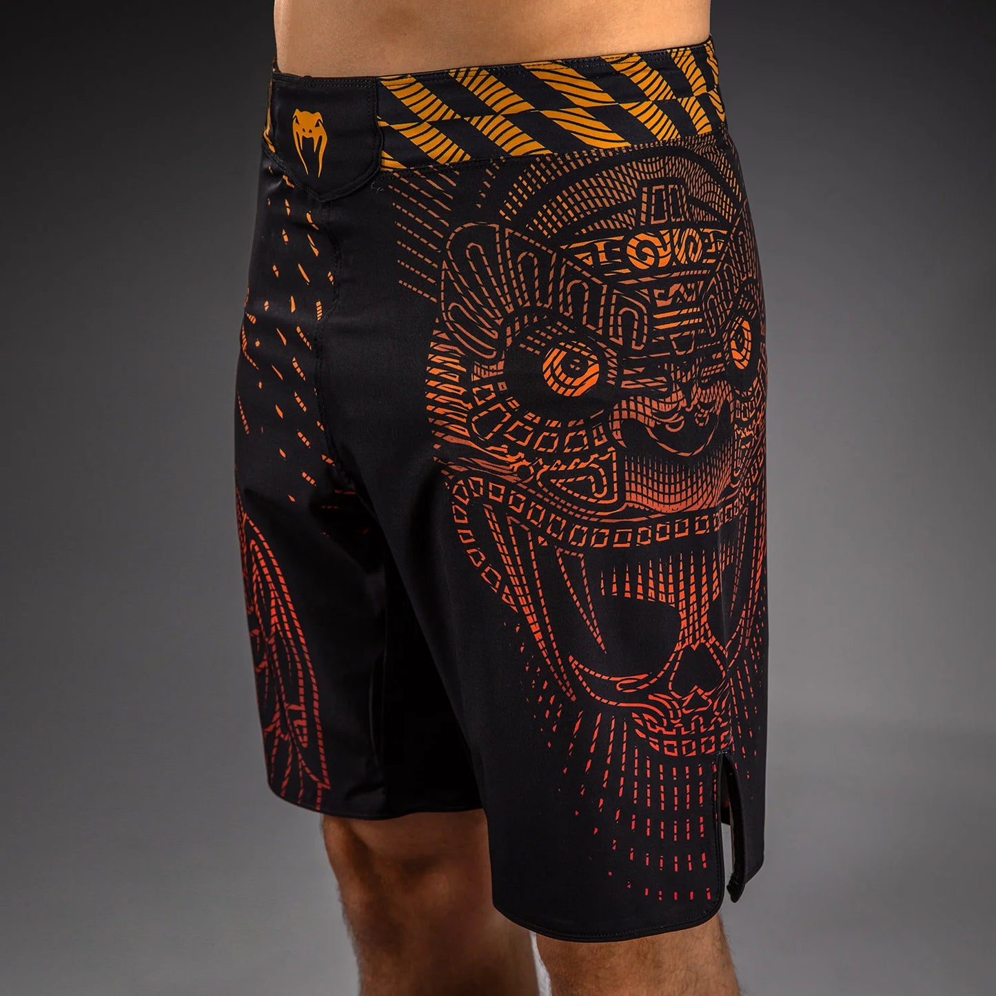 VENUM Quetzal Fury MMA Short (Black/Fury Red/Tangerine)