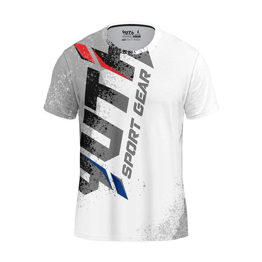 YUTH - Men's Crossbody T-Shirt - (White)