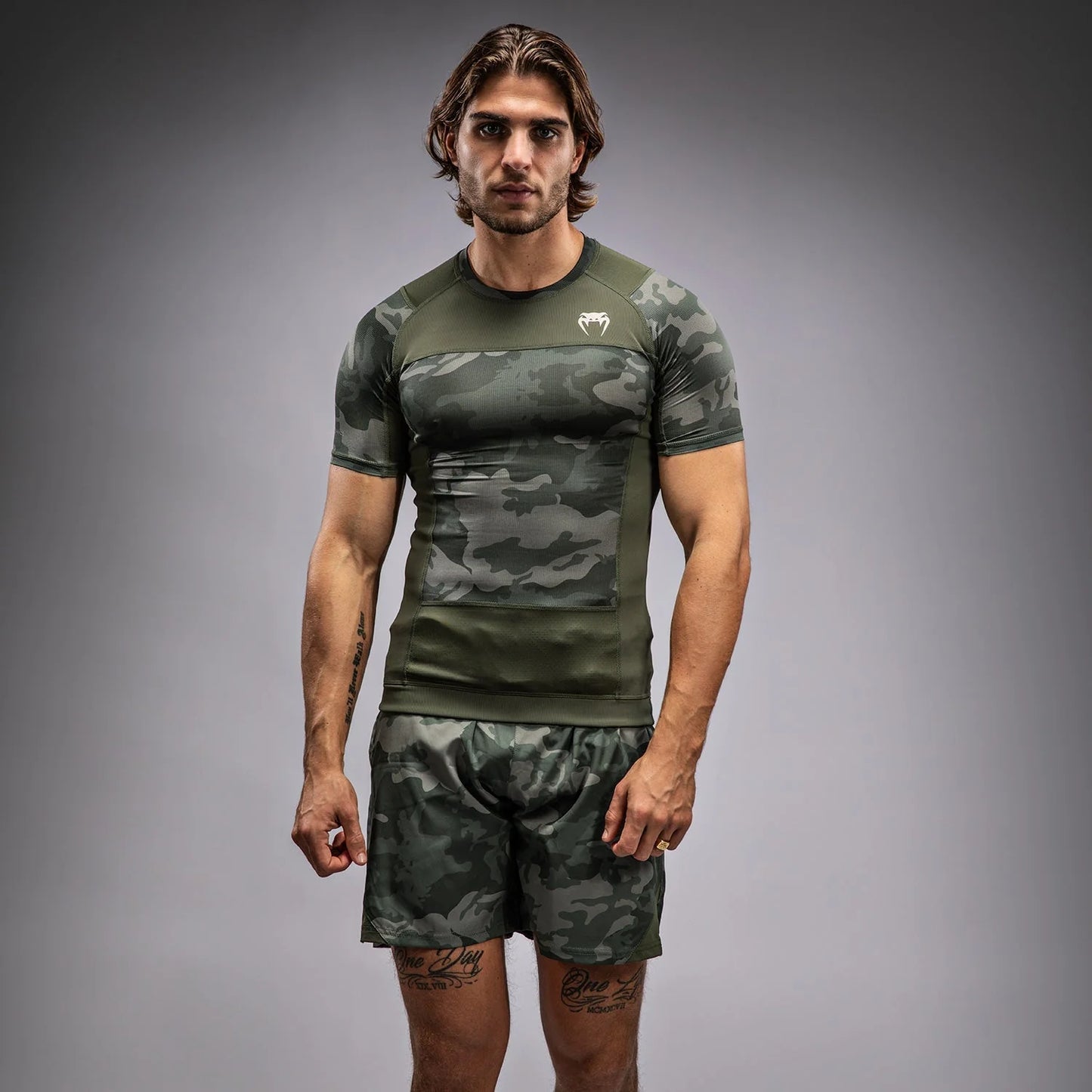 VENUM RASHGUARD G-Fit Air Short Sleeve (Army Camo)
