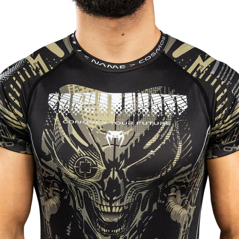 VENUM RASHGUARD Invader Short Sleeve (Black/Sand)