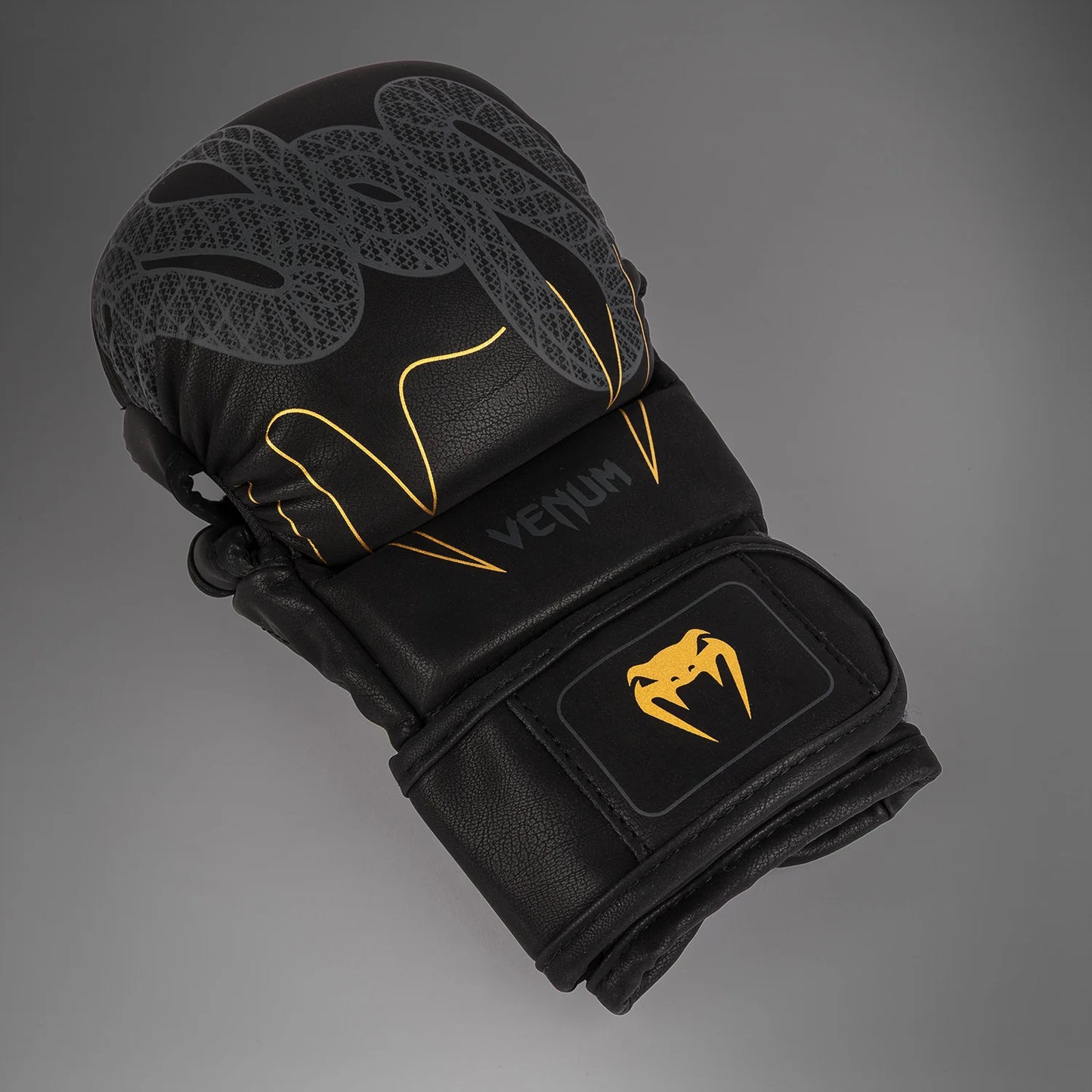 Venum - Serpenti MMA Sparring Gloves (Black/Silver/Gold)