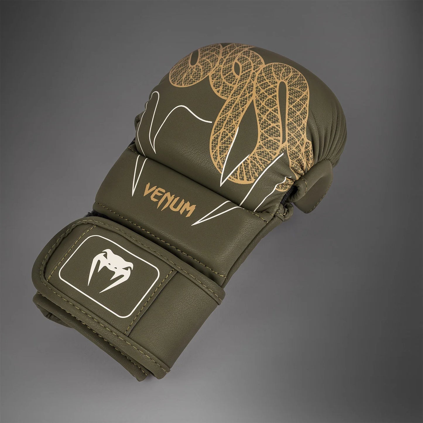 Venum - Serpenti MMA Sparring Gloves (Khaki/Bronze/Ivory)
