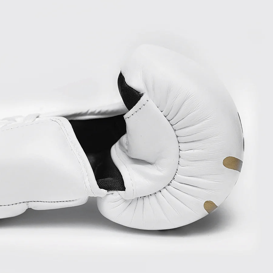 YIKUBO - LACE-UP MMA GLOVE (WHITE) GENUINE LEATHER
