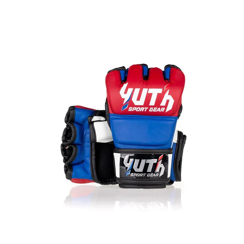 YUTH - MMA Competition Gloves - (Red/White/Blue)