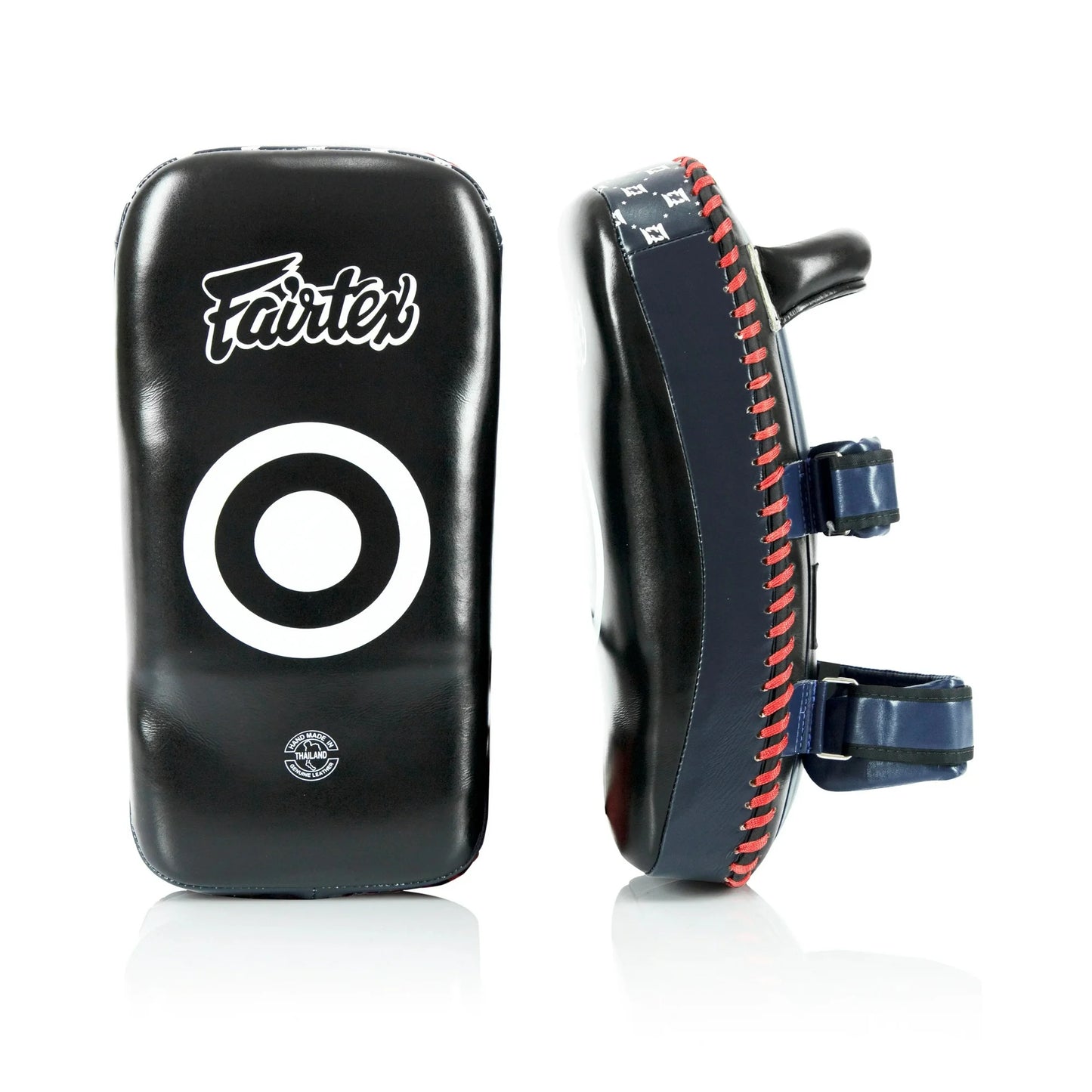 Fairtex CURVED KICK PADS (Black / Blue) - KPLC2