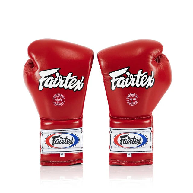 Fairtex BGL7-Pro Training Laced "Mexican Style" Gloves (Red)