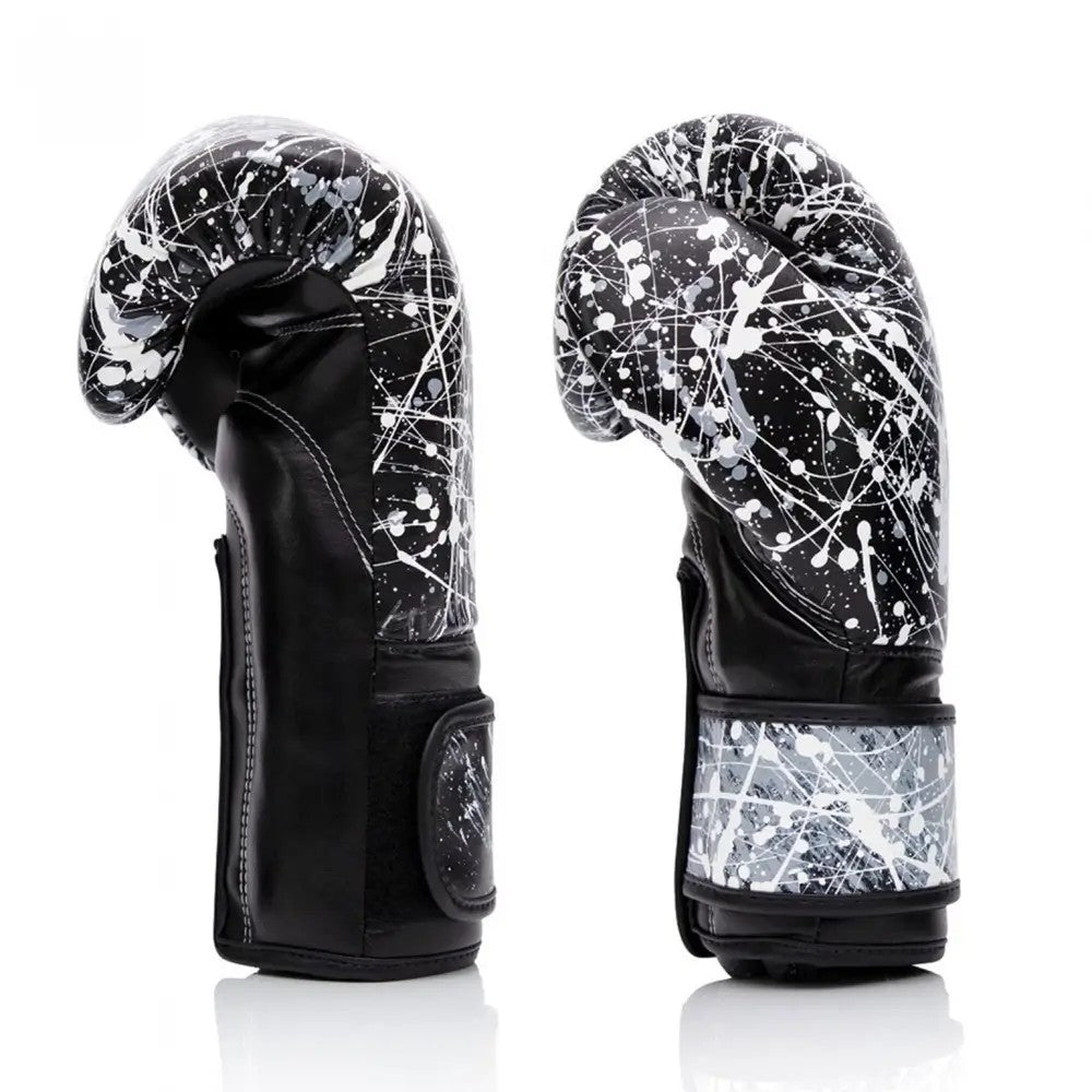 Fairtex BGV14PTbw-MUAY THAI / BOXING GLOVES (PAINTER Black / White)