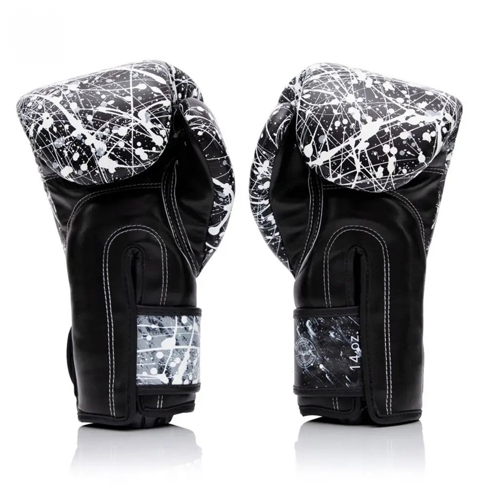 Fairtex BGV14PTbw-MUAY THAI / BOXING GLOVES (PAINTER Black / White)