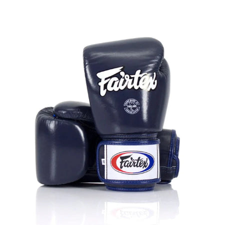 *KIDS - Fairtex MUAY THAI / BOXING GLOVES (Blue) Premium Leather - BGV1