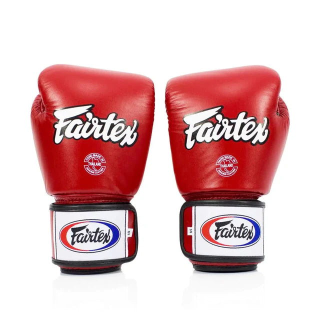 Fairtex BGV1R - Universal BREATHABLE - MUAY THAI / BOXING GLOVES (Colours) Premium Leather