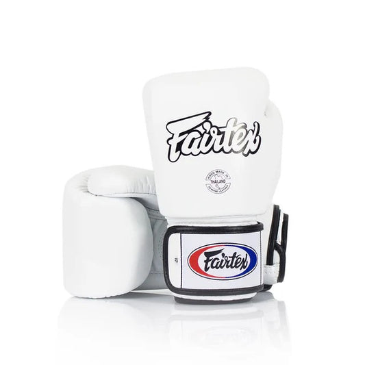 Fairtex BGV1 - MUAY THAI / BOXING GLOVES (White) Premium Leather