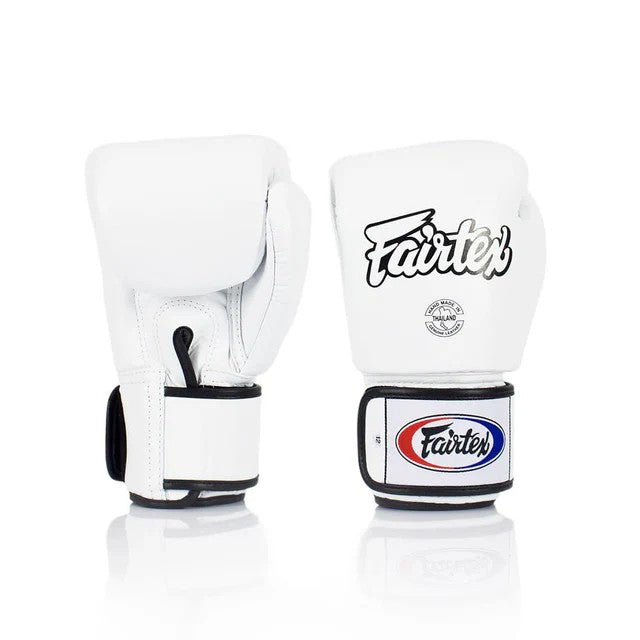 Fairtex BGV1 - MUAY THAI / BOXING GLOVES (White) Premium Leather