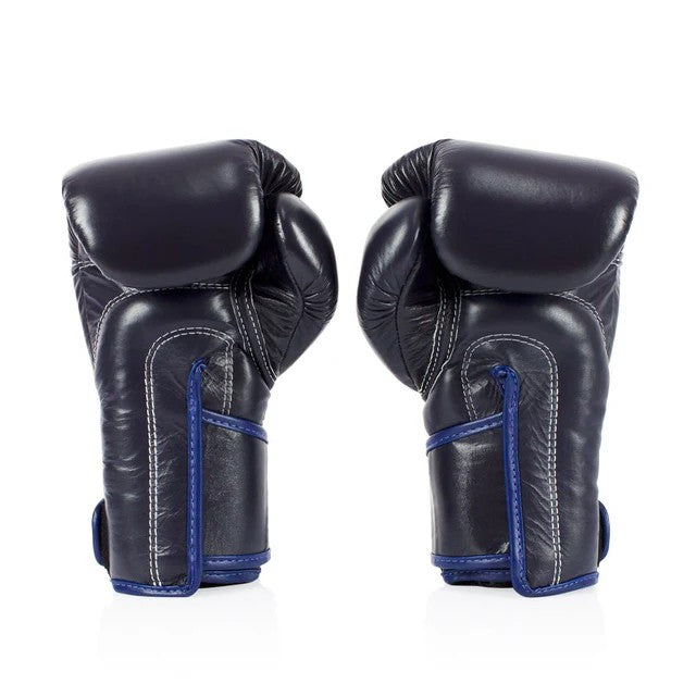 Fairtex BGV6 - Stylish Angular Sparring Gloves (Locked Thumb) (Blue) Premium Leather