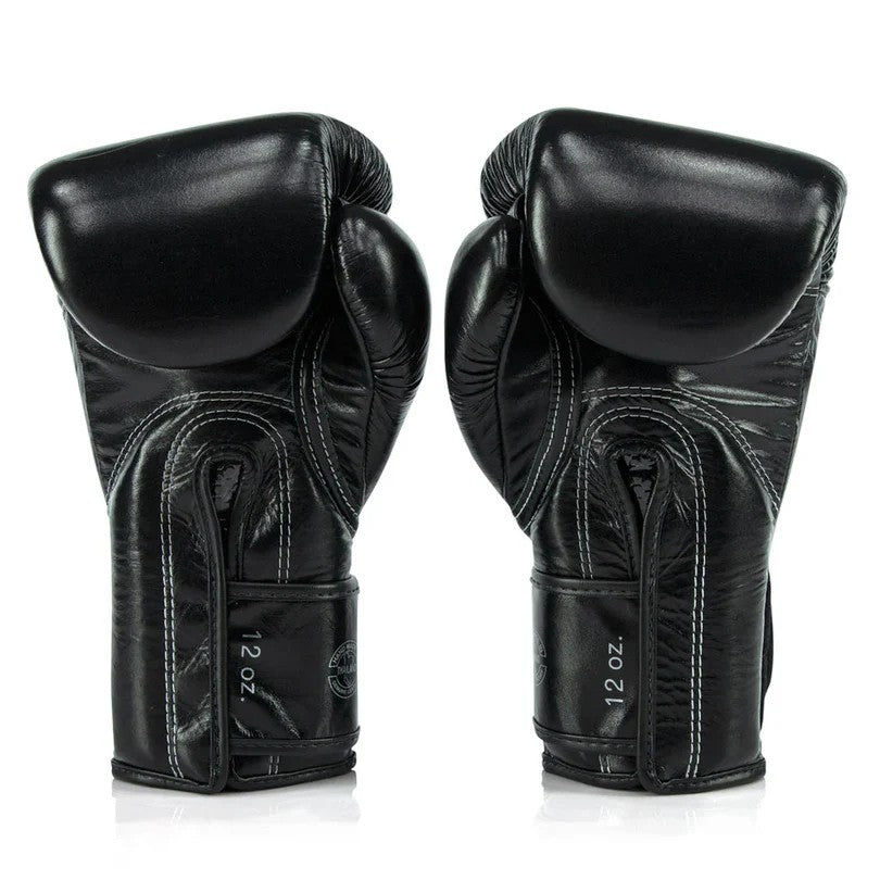 Fairtex BGVG3 - BOXING GLOVES "X GLORY KICKBOXING Valco Black Silver" Genuine Leather